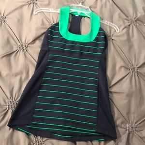 Lululemon Navy & Green Tank